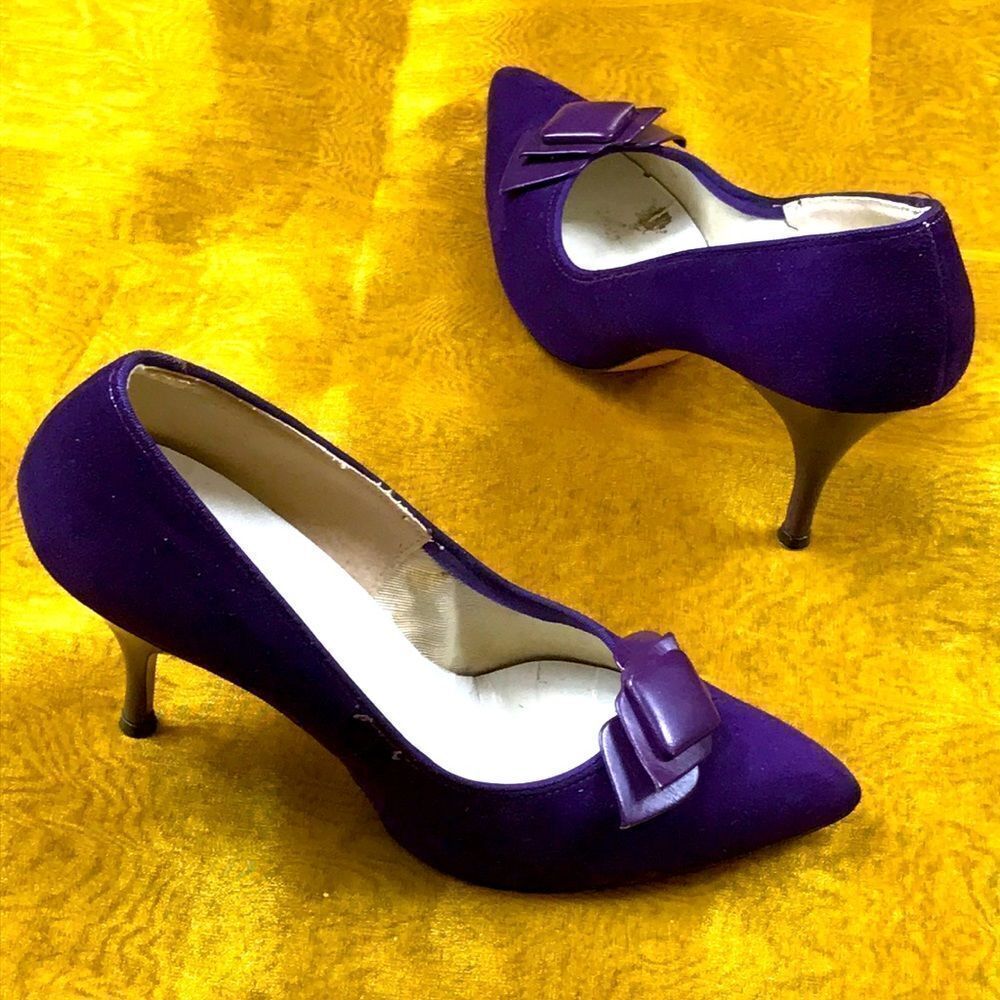 Vintage Velvet Heels  shoes - Picture 6 of 14